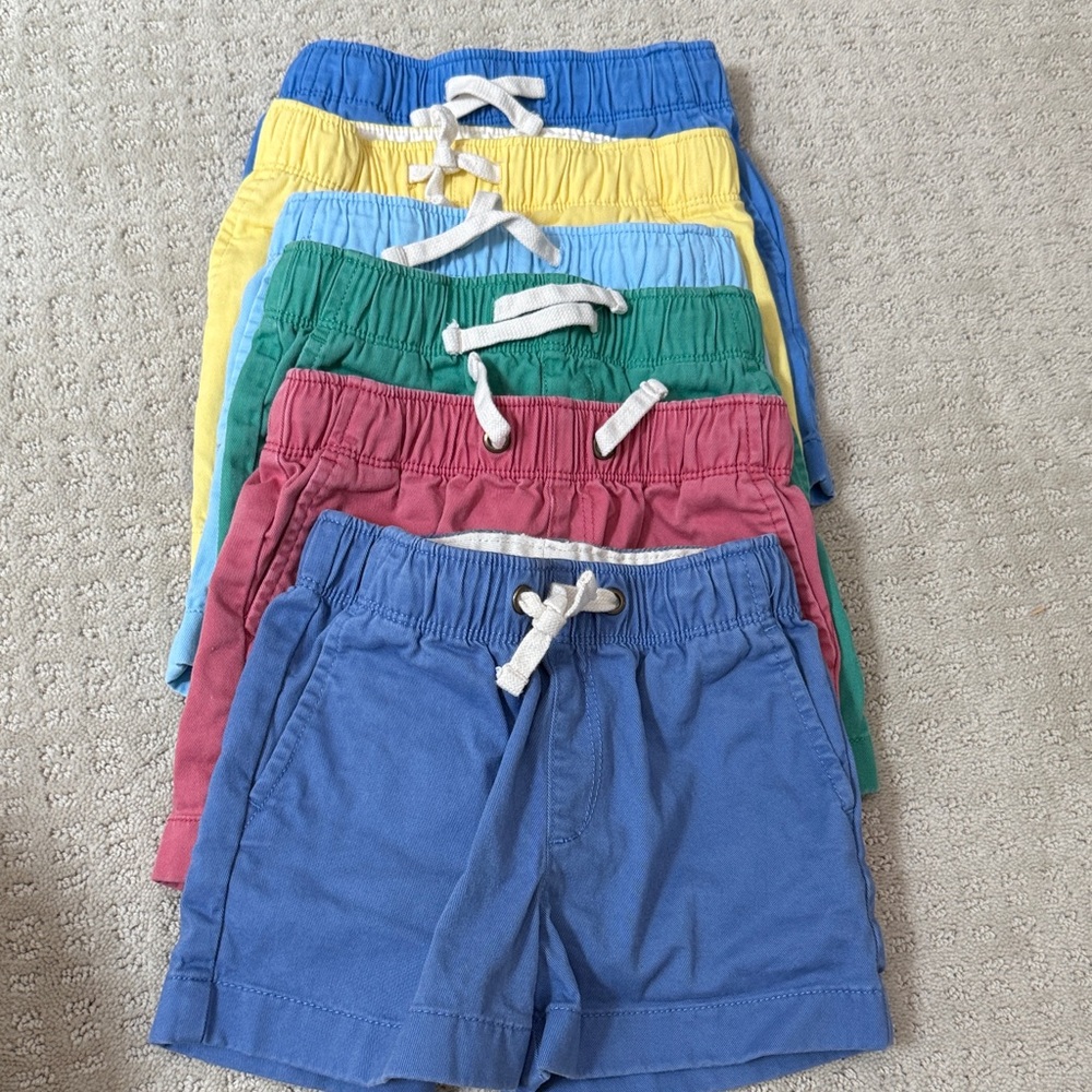Kids Cotton Drawstring Shorts - Multi Color Pack